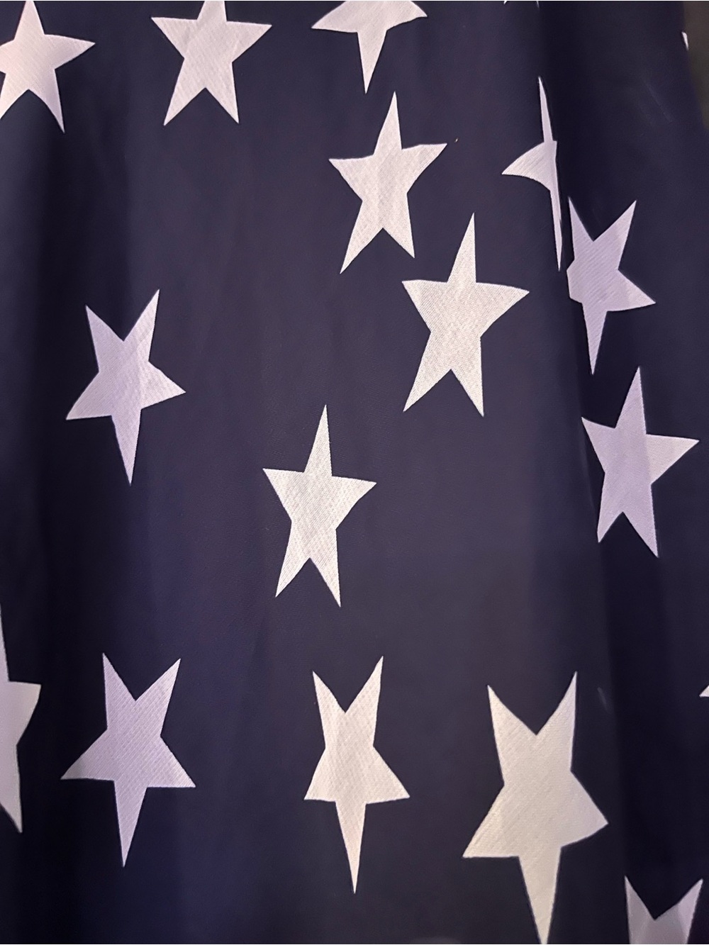 Navy Blue Stars Print Sheer High Low Skirt Forever 21 Size Medium - Picture 4 of 7